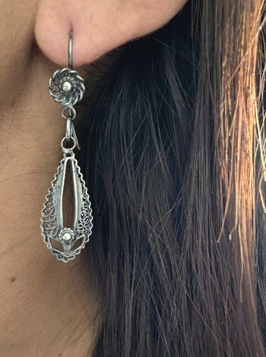 Brincos em prata filigrana