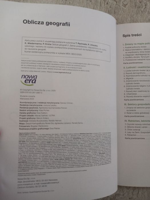 Karta Pracy Ucznia Oblicza Grografi 2 zakres podstawowy
