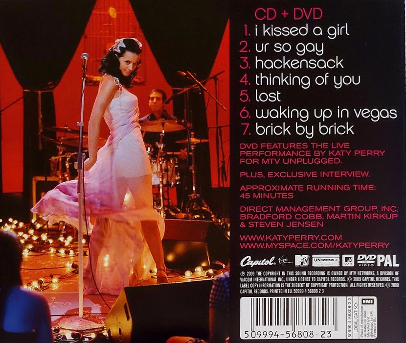 CD + DVD Katy Perry MTV Unplugged