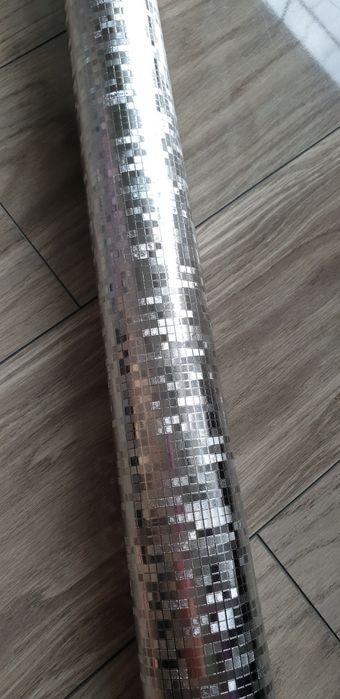 Srebrna tapeta efekt lustra