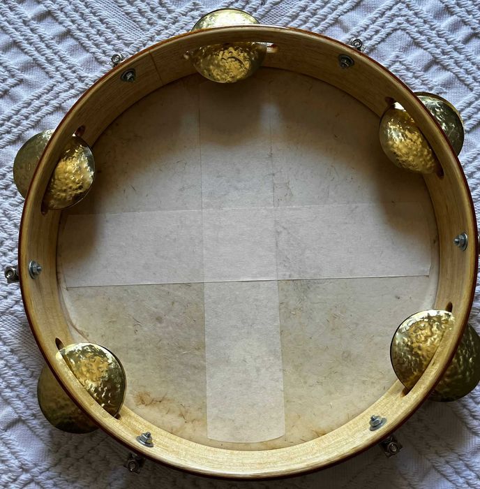 Pandeiro de couro 10 polegadas Luthier