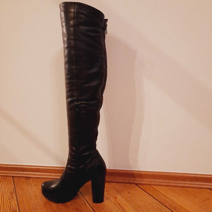 Buty kozaki skóra naturalna rozmiar 37