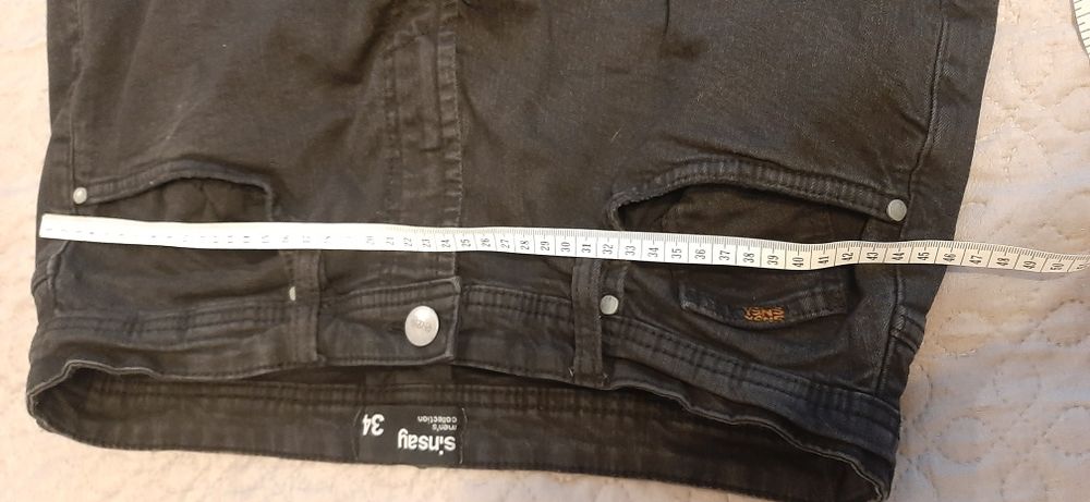 Jeansy grafirowe męskie spodnie