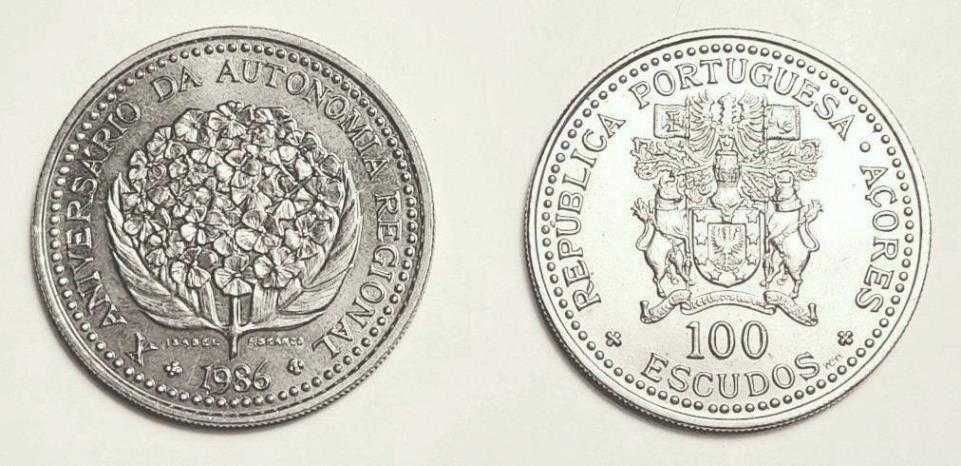 Portuguese Coins - 100$ Escudos (10th Anniversary of Regional Autonomy)
