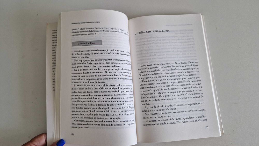 Livro Porque não consigo parar de comer de Profª Isabel do Carmo