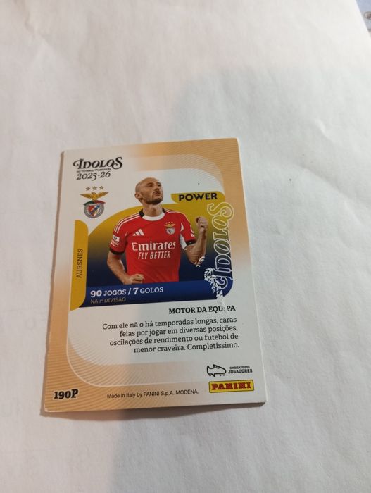 Carta ídolos do futebol Portugal