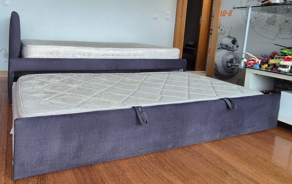 Cama solteiro dupla gavetão