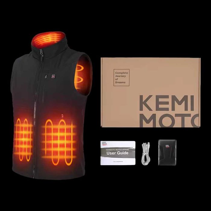 Жилет з підігрівом KEMIMOTO з акумулятором 10000mAh та додатком
