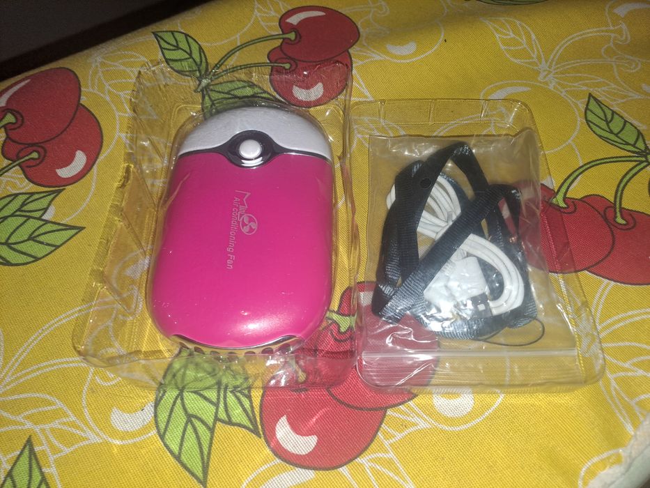 mini ventilador/ar condicionado portátil recarregável, muito utilizado para secagem rápida na área da estética (como extensão de pestanas ou unhas).