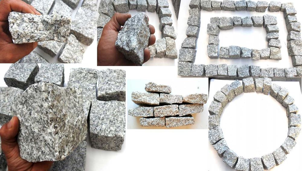 KOSTKA granitowa brukowa obrzeże palisada kostki GRANIT NA SZTUKI