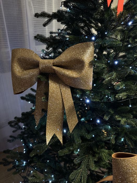 Золотий бант, бант на ялинку, бант для декору