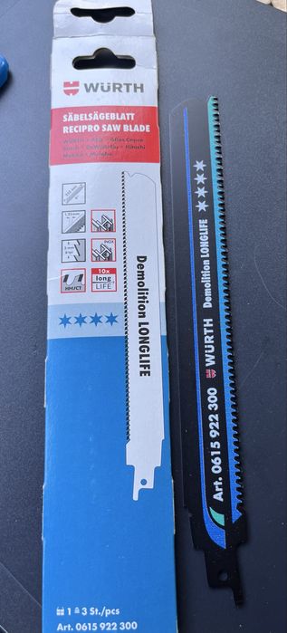 WURTH Brzeszczot do piły szablastej 4S do metalu 1szt._22,5cm