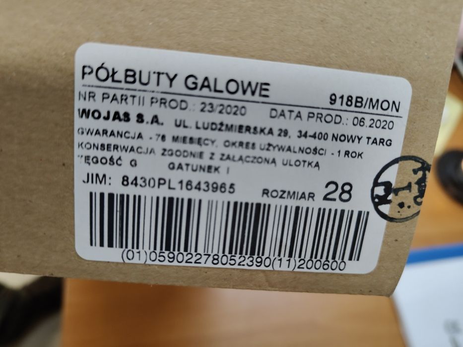Półbuty galowe  Wojas