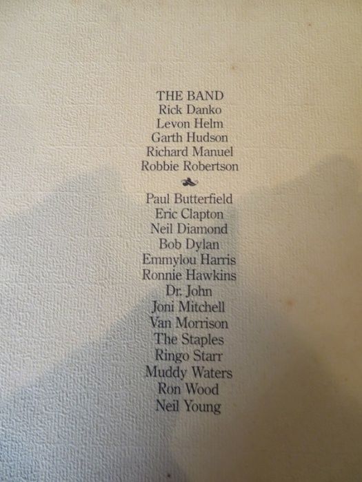 The Band duplo albúm THE LAST WALTZ