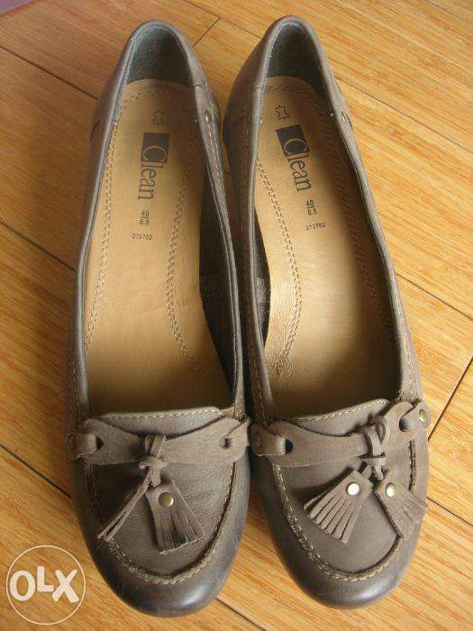 SKÓRZANE pantofle brązowe CZÓŁENKA NOWE !! roz 40