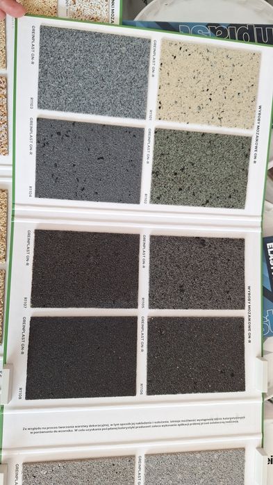 Tynk mozaikowy żywiczny mozaika Greinplast mika GN-R R1103 60kg 22-27m2 warte 960zł