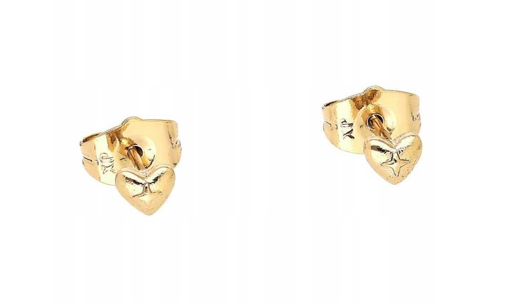 Kolczyki złote stal chirurgiczna 316L SERDUSZKA SZTYFT DW23