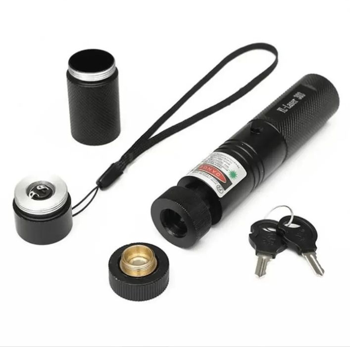 Лазерная указка зелёный лазер Laser 303 green с насадкой