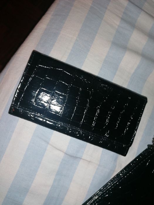Conjunto mala e Carteira preta