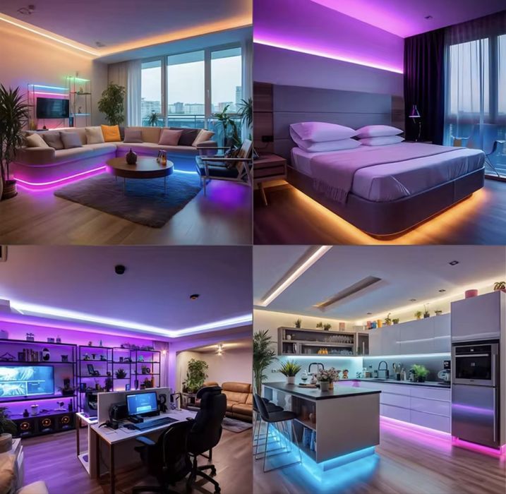 Світлодіодна LED стрічка 5м. Розумна LED стрічка Bluetooth та пультом