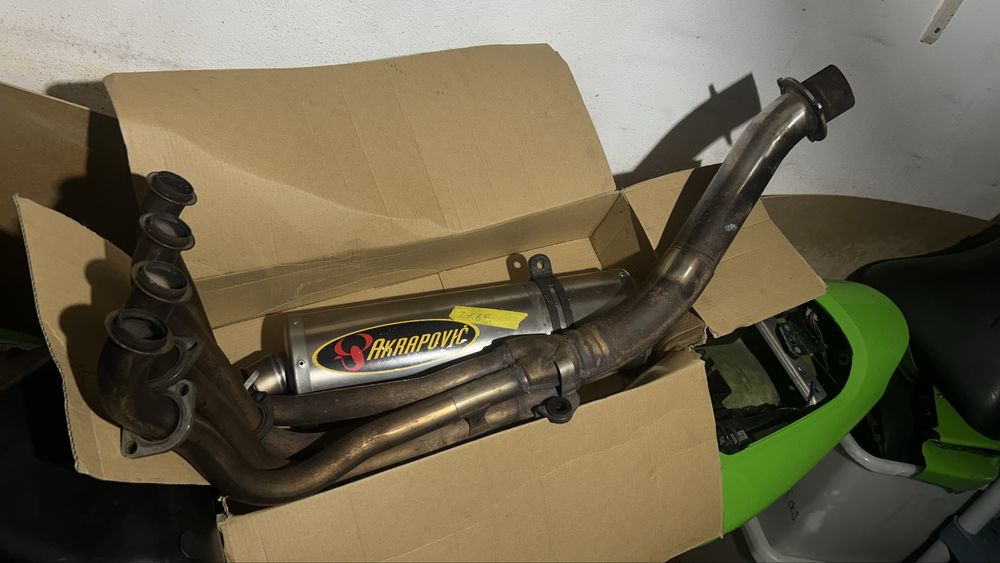 Linha de escape akrapovic para 600cc