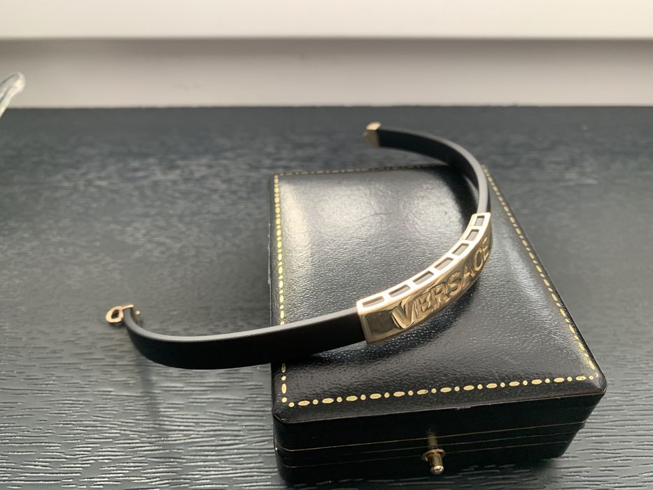 Nowa Złota Bransoleta na Kauczuku Versace 8.03g 585 Unisex/Wys!
