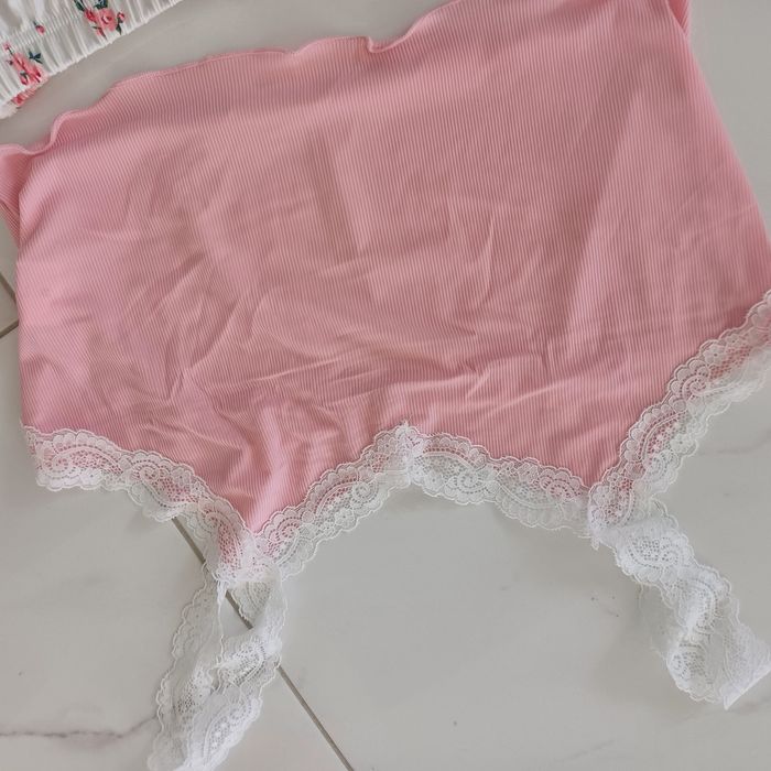 Komplet piżamka na lato szorty różowa S M nowa