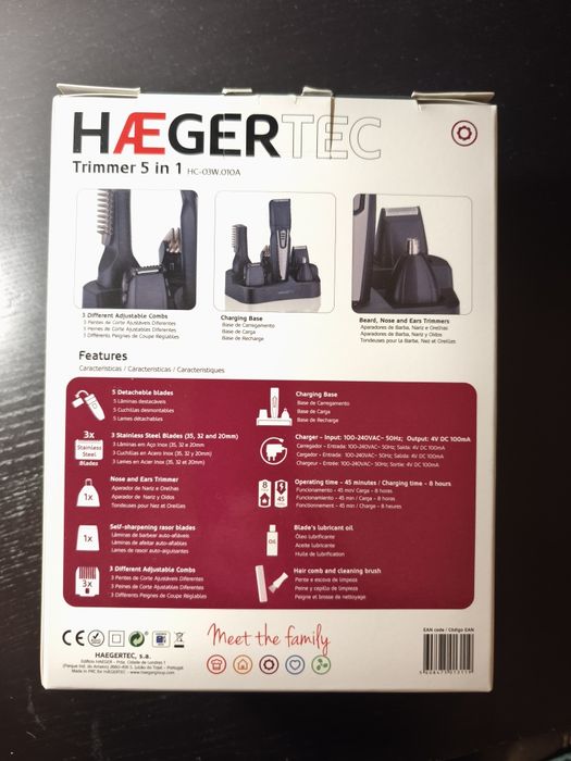 Máquina de cortar cobelo corpo e barba 5em 1
Trimer aparador multifun