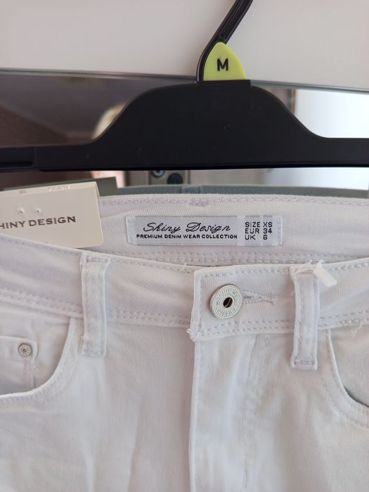 Spodnie białe push up xs