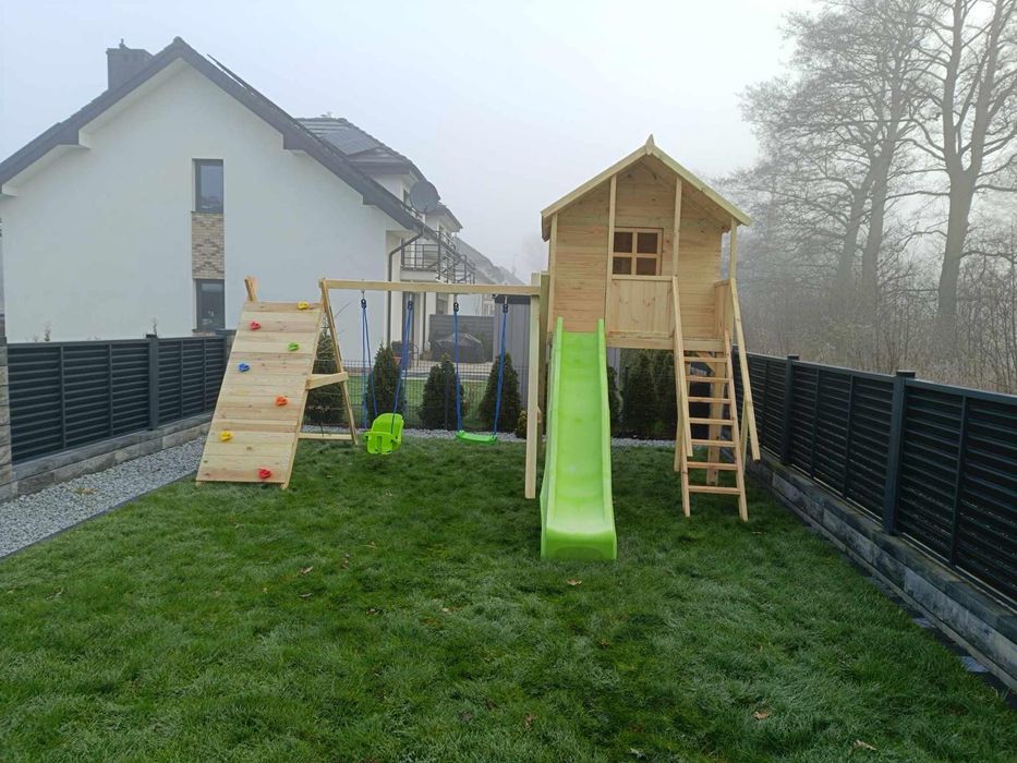 Solidny plac zabaw, domek dla dzieci