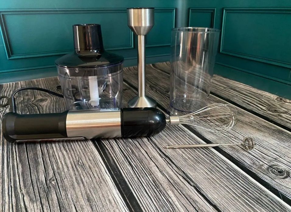 Потужний блендер 1200 Вт! Ручний блендер RB-2293 + підставка Погружний