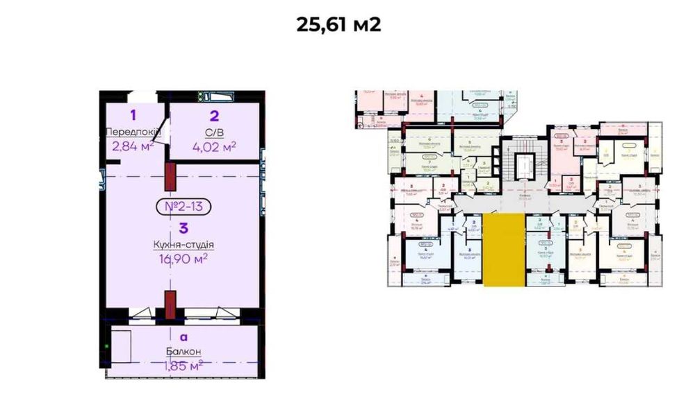 Продаж квартири-студії, 25.61 м2, новий ЖК, р-н Проспекту Свободи
