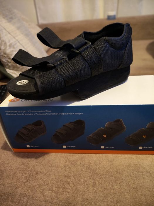 Sapato pós cirúrgico com tacão