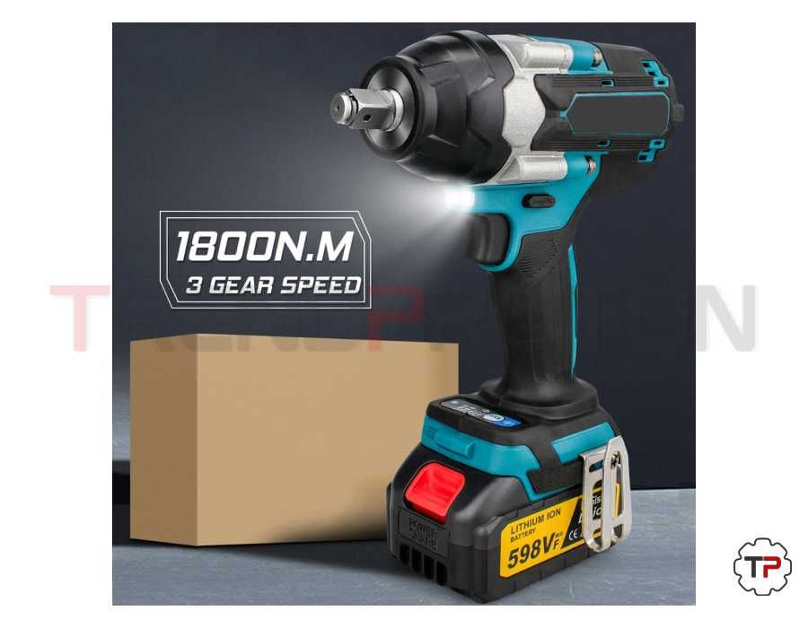 Chave de Impacto 1800NM c/ 2 Baterias oferta kit chaves de caixa