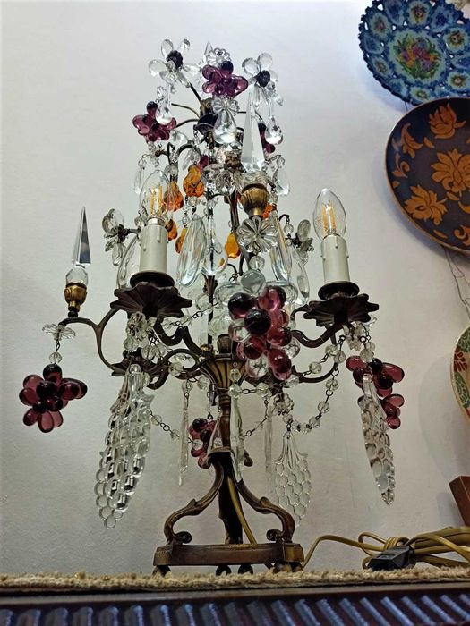 Candelabro Vidro Cristal Eletrificado