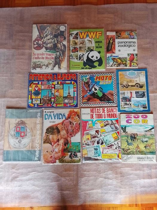Cadernetas de Cromos Completas e Incompletas Vários Preços.