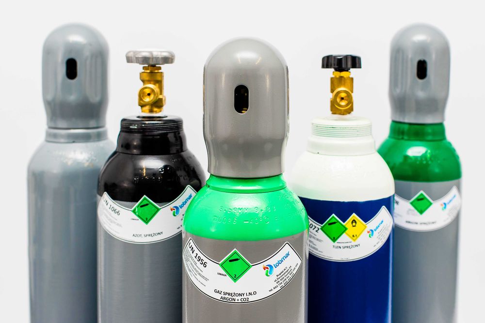 Nowa Butla butle hel mix corgon argon azot tlen CO2 dwutlenek soda 8L