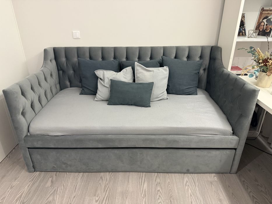 Cama de solteiro com gavetao cama extra- estilo sofá