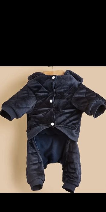 Зимовий костюм для собаки,з капюшоном і флісовою підкладкою