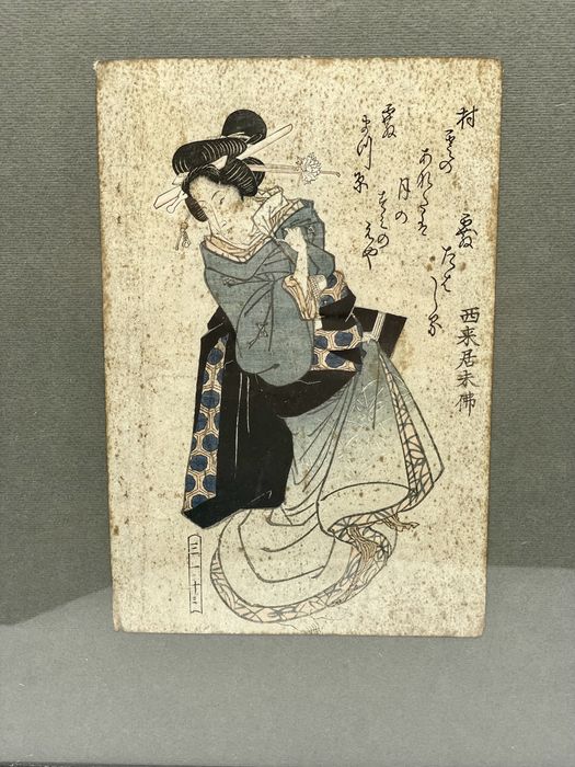 Gravura em xilogravura japonesa do artista Keisai Eisen