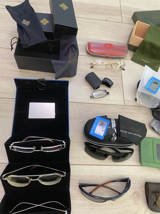 Великий лот брендових окулярів та аксесуарів: Ray-Ban, Versace, Karen Walker, Gucci, Fendi, Louis Vuitton, Vanquish та інші (25+ пар)