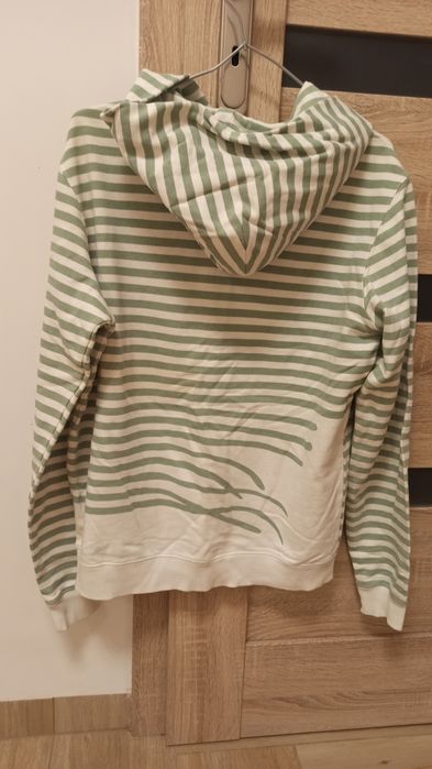 Męska markowa bluza z kapturem w paski rozmiar S