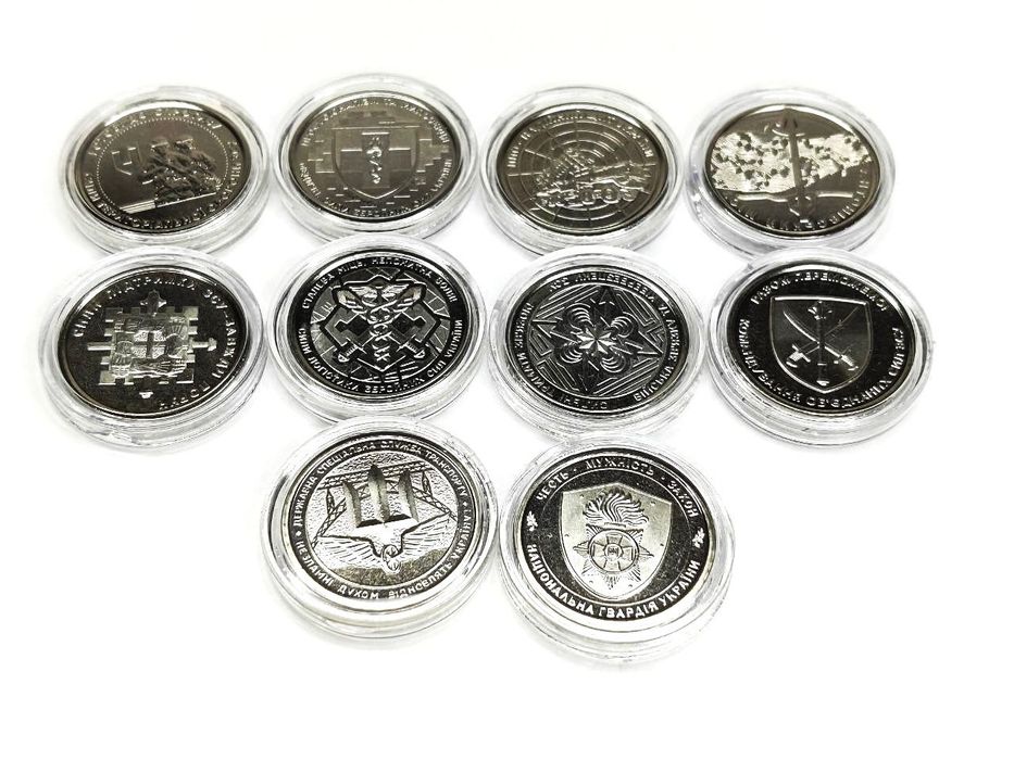 Монети НБУ ЗСУ 10 гривень Національна гвардія набір з 10 монет
