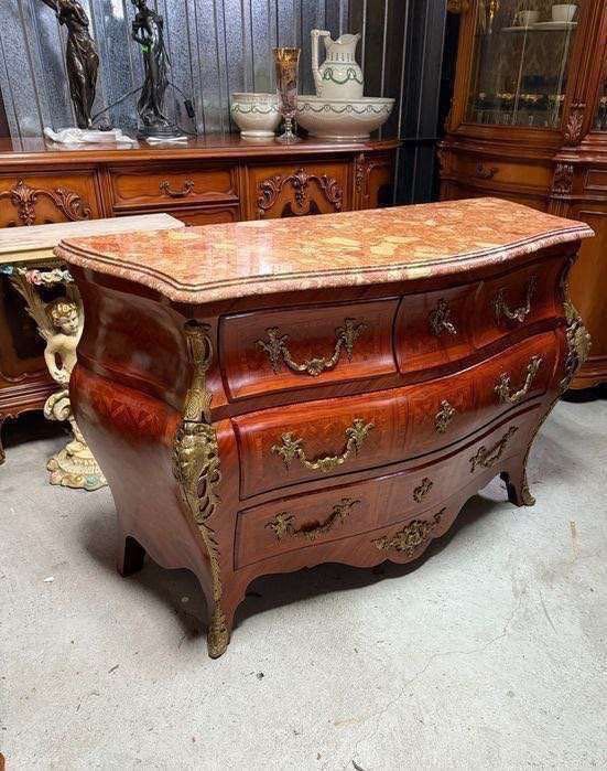 Włoska oryginalna intarsjowana komoda