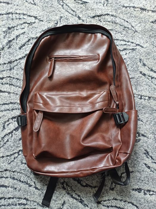 Plecak brązowa skóra skórzany skóropodobny jak NOWY  męski damski unisex