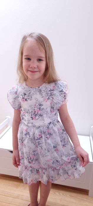 Szyfonowa sukienka dla dziewczynki 80 - 122 Wyprzedaż!