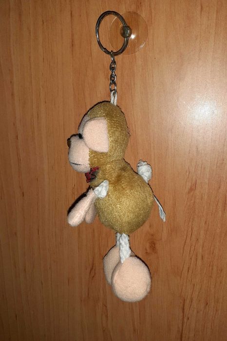 Мягкий брелок обезьянка на металлической цепочке. Игрушка