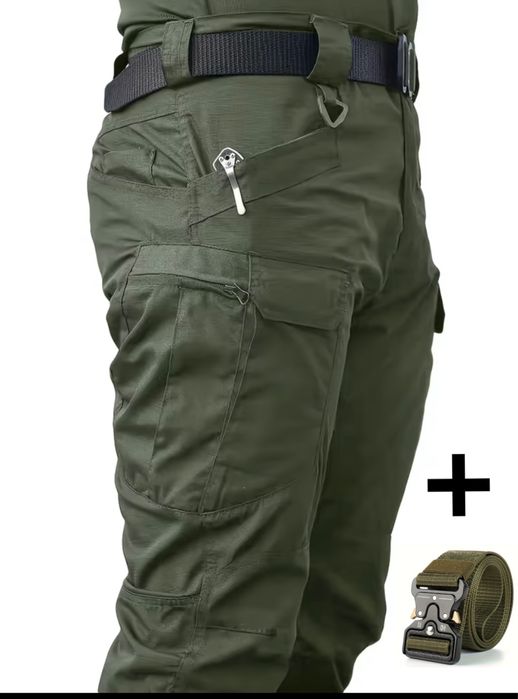 Тактичні штани чоловічі з багатьма кишенями + ремінь у подарунок