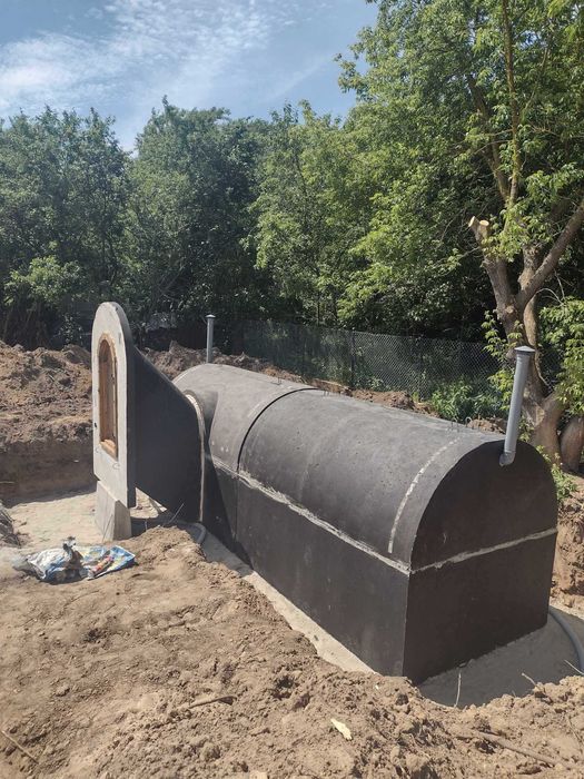 piwnica łączona 2x 350/240 betonowa ogrodowa wentylacja schody