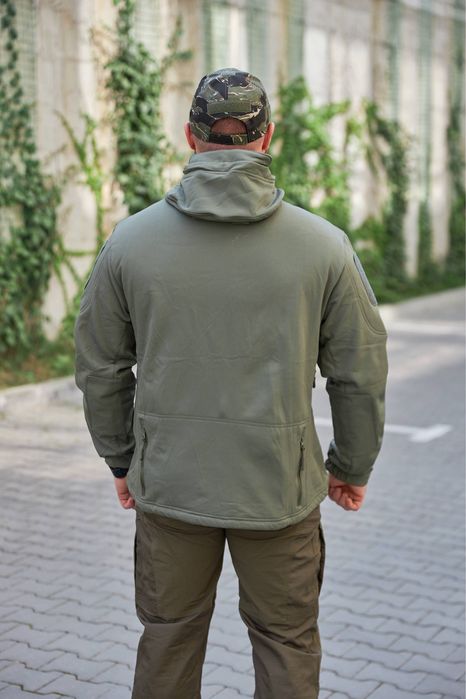Куртка демісезонна Олива Soft Shell Shadow тактична водонепроникна